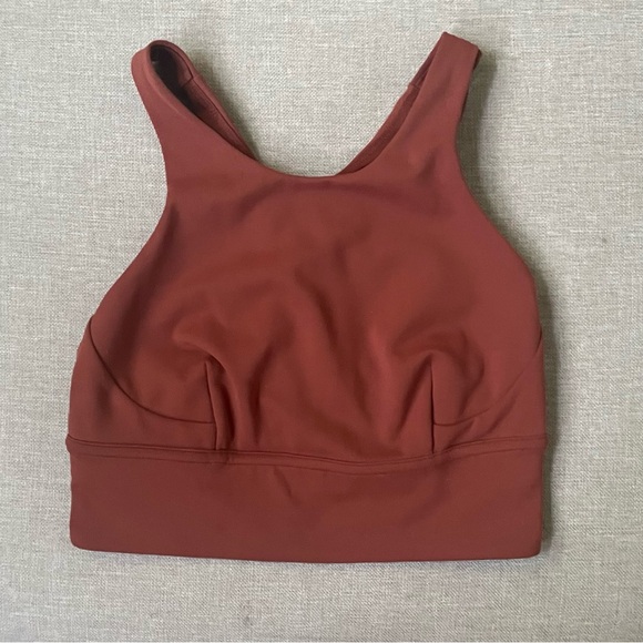 Lululemon Wunder Train Longline sports Bra Medium Support C/D Cup Date Brown 4 - Picture 5 of 9